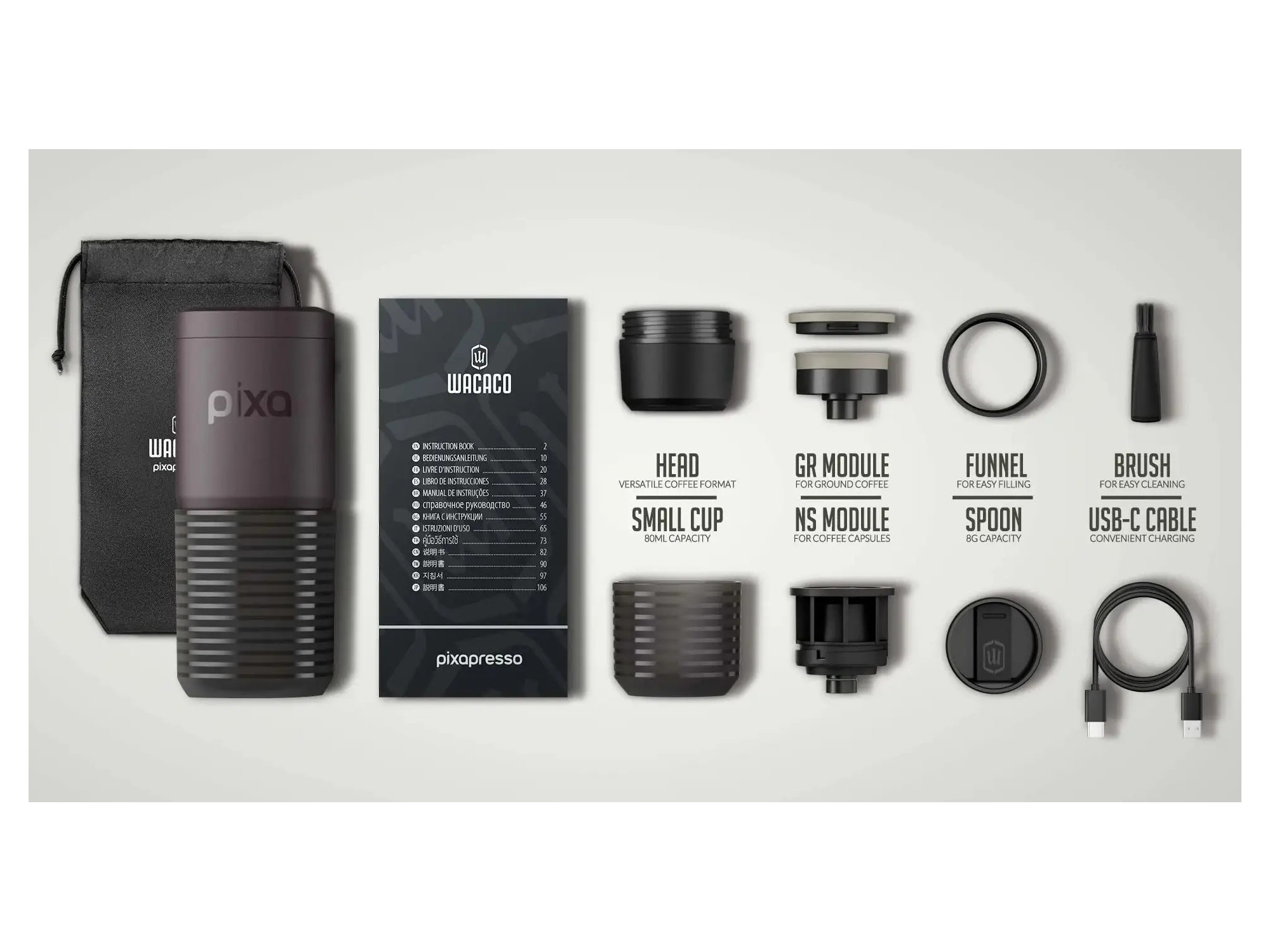 Wacaco Pixapresso – akkus hordozható eszpresszó | SNAILER®