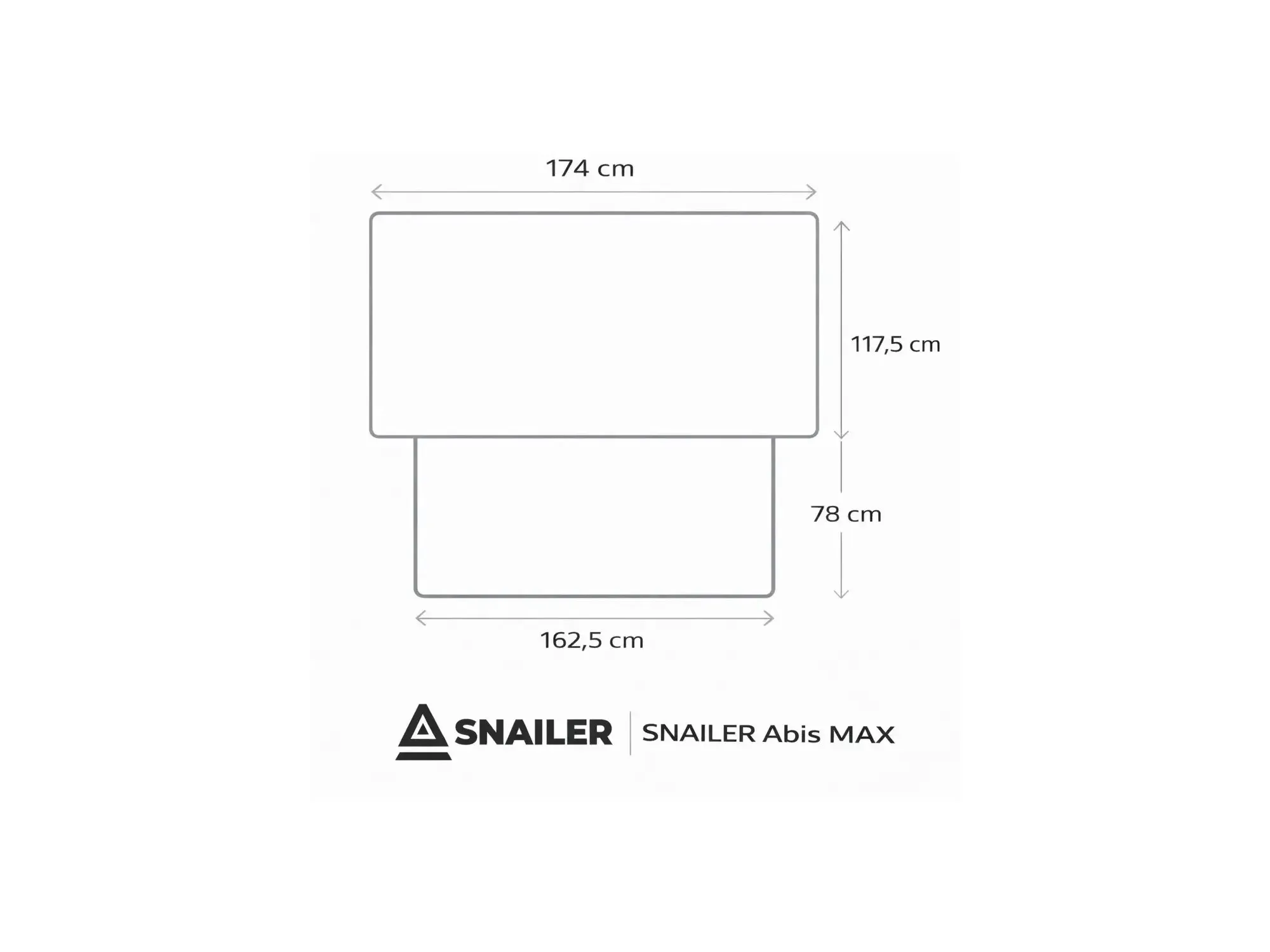SNAILER® Abis MAX – keményhéjú, oldalra nyíló tetősátor